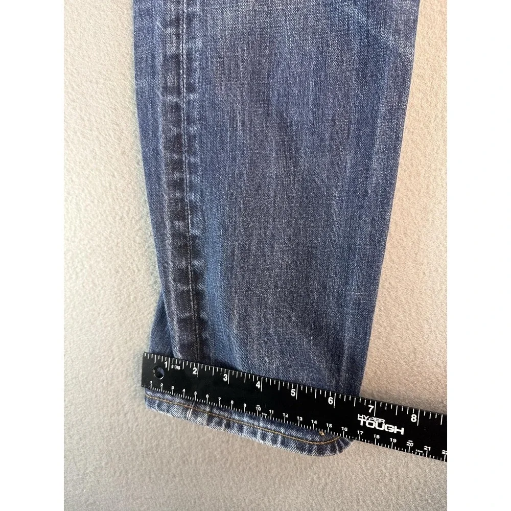 J.Crew 770 Jeans Mens 32x30 Med Wash Blue Slim Straight Kaihara Distressed Denim
